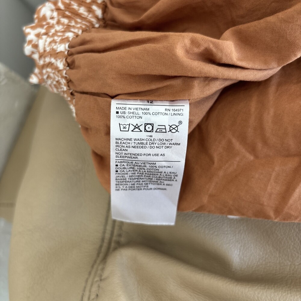 Girls Janie And Jack Kids Size 12 Brown White Elastic Waist Lined Paisley Shorts - Picture 10 of 12